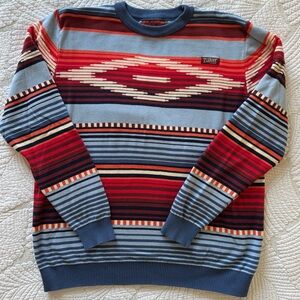 Zilker Brewing Men's Aztec Striped Sweater Size XL